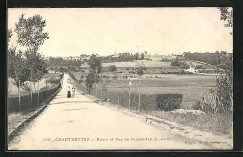 AK Chartrettes, Route et Vue de Chartrettes