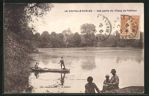 AK La Chapelle-Rablais, Une partie de l'Etang de Puthmus