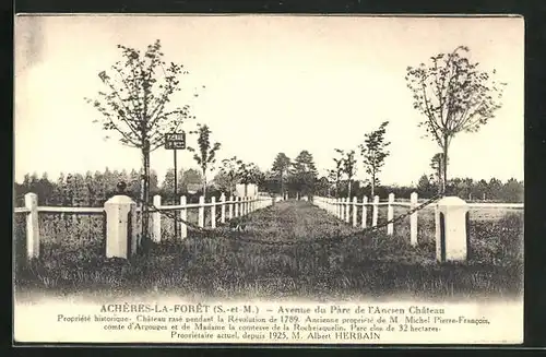 AK Achéres-la-Foret, Avenue du Parc de l'Ancien Chateau