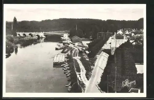 AK Bray-sur-Seine, Panorama sur la Seine