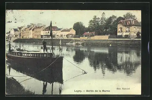 AK Lagny, Bords de la Marne