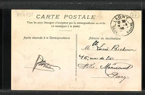 AK Lagny, les Bords de la Marne