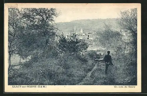 AK Saacy-sur-Marne, Un coin de Saacy