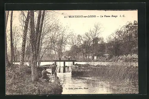 AK Montigny-sur-Loing, La Vanne Rouge