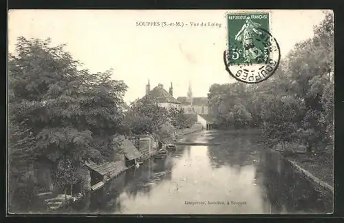 AK Souppes, Vue du Loing