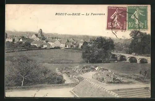 AK Rozoy-en-Brie, Le Panorama
