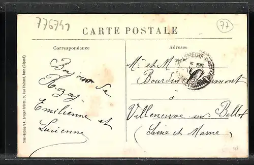 AK Rozoy-en-Brie, Place Ambroise-Adam