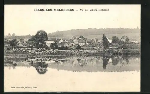 AK Isles-les-Meldeuses, Vu de Villiers-les-Rigault