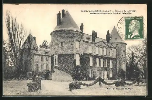 AK Bernay-en-Brie, Chateau de la Grange, ancienne rèsidence du Gènèral Lafayette