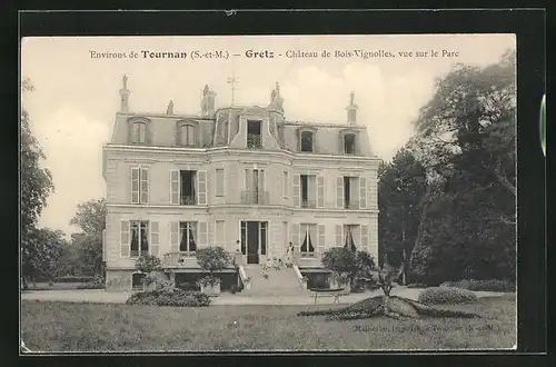 AK Gretz-Armainvilliers, Chateau de Bois Vignolles, vue sur le Parc