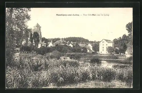 AK Montigny-sur-Loing, Vue Gènèrale sur le Loing