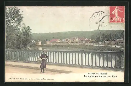 AK La Ferté s/Jouarre, La Marne vue du nouveau Pont
