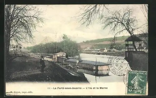 AK La Ferté-sous-Jouarre, L`Ile et la Marne