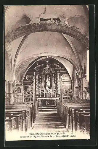 AK Bazoches-les-Bray, Intérieur de l`Eglise, Chapelle de la Vierge