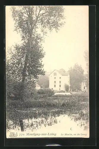 AK Montigny-sur-Loing, Le Moulin, vu du Loing