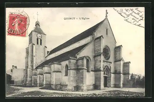 AK Quincy, L`Eglise, Ansicht der Kirche