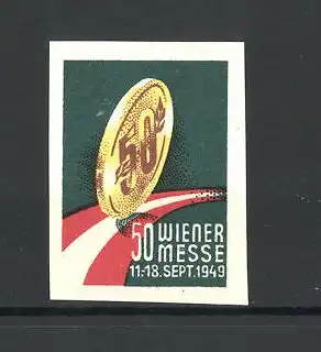 Reklamemarke Wien, Messe 1949, 50 Groschen-Münze