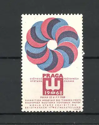 Reklamemarke Praga, Exposition Mondiale des Timbres-Poste 1968, Messelogo