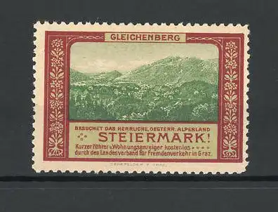 Reklamemarke Gleichenberg, Ortspanorama