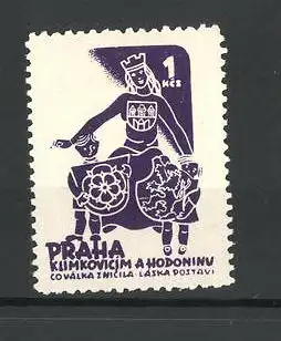 Reklamemarke Praha, Klimkovicjm a Hodoninu Covalka Znicilia Laska Postavi