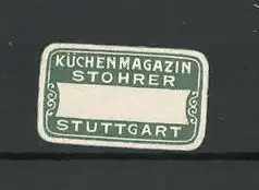 Reklamemarke Küchenmagazin von Stohrer, München
