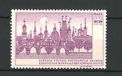 Reklamemarke Praga, Exposition Mondiale des Timbres-Poste1968, Stadtansicht