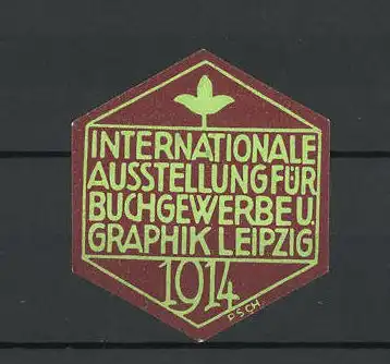 Künstler-Reklamemarke Leipzig, Internationale Ausstellung für Buchgewerbe und Graphik 1914