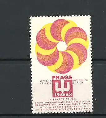 Reklamemarke Prag, Exposition Mondiale des Timbres-Poste 1968, Messelogo