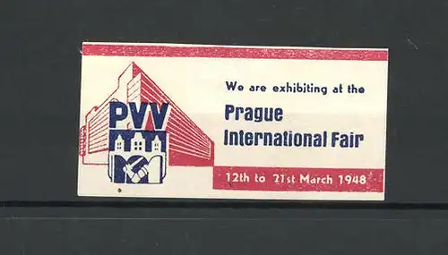 Reklamemarke Prague, International Fair 1948, Messelogo