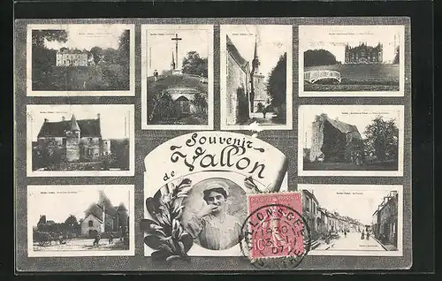 AK Vallon, Ortsansichten als Postkarten