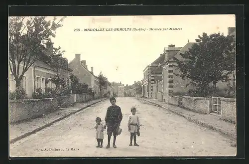 AK Marolles-les-Braults, Arrivee par Mamers