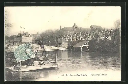 AK Montbizot, Vue sur la Sarthe