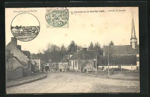 AK Berfay, Circuit de la Sarthe, vue generale, 1906