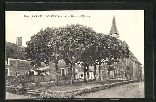 AK La Chapelle-St-Fray, Place de l`Eglise