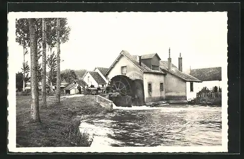 AK Connerré, Les Bords de l`Huisme ` Le Moulin de la Croix`