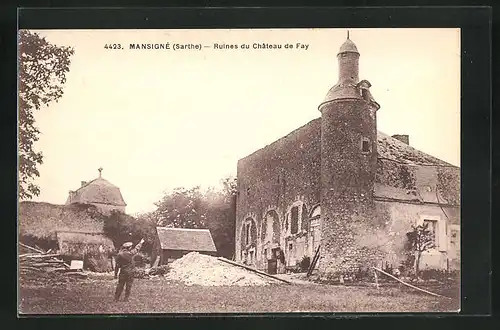 AK Mansigne, Ruines du Chateau de Fay