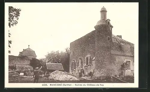 AK Mansigne, Ruines du Chateau de Fay