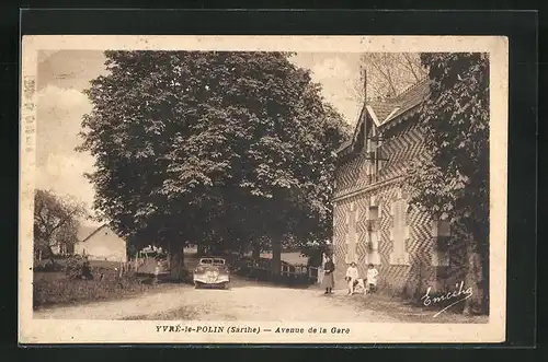 AK Yvre-le-Polin, Avenue de la Gare