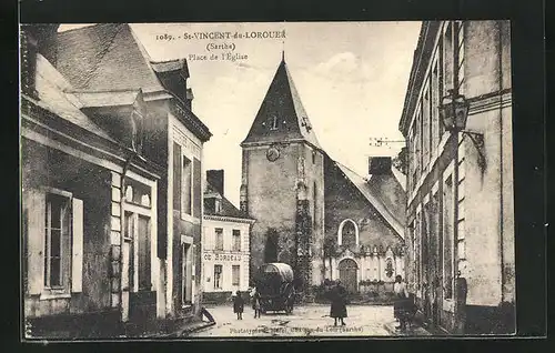 AK St-Vincent-du-Lorouer, Place de l`Eglise
