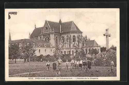 AK Précigne, La Préventorium, L`Abside de la Chapelle