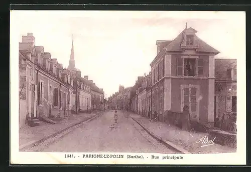 AK Parigne-le-Polin, Rue principale