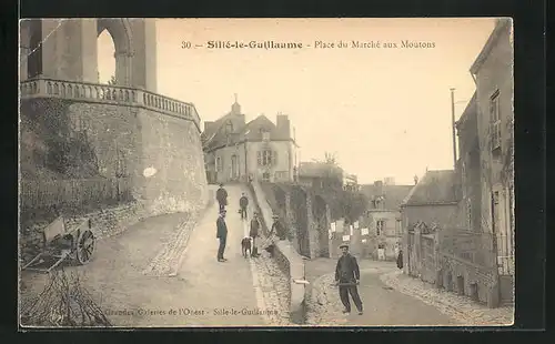 AK Silleé-le-Guillaume, Place du Marché aux Moutons