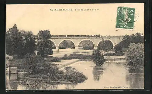 AK Noyen-sur-Sarthe, Pont du Chemin de Fer