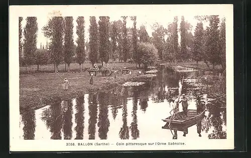 AK Ballon, Coin pittoresque sur l`Orne Saônoise