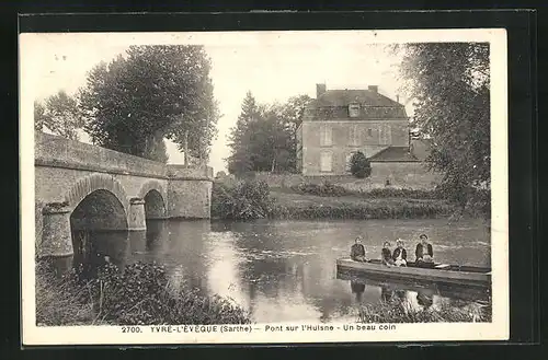 AK Yvre-L`Évêque, Pont sur l`Huisne, Un beau coin