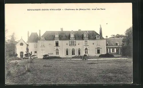 AK Souligne-sous-Vallon, Château de Maquille:vue de face