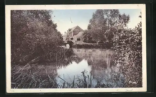 AK Villaines-la-Gonais, Un beau coin de L`Huisne