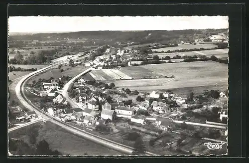 AK Pont-de-Braye, Vue generale aerienne sur la Vallee du Loir