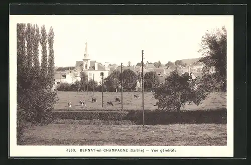 AK Bernay-en-Champagne, Vue gènèrale