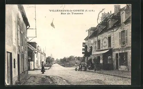 AK Villeneuve-le-Comte, Rue de Tournan
